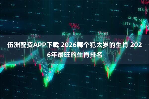 伍洲配资APP下载 2026哪个犯太岁的生肖 2026年最旺的生肖排名
